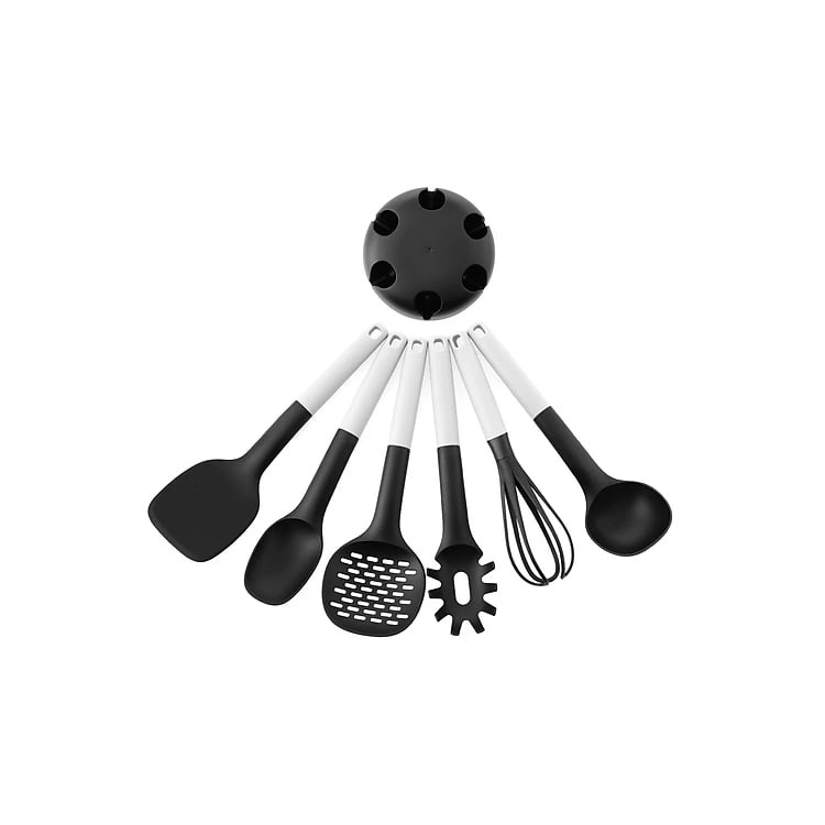 Bộ dụng cụ 6 món silicon SUNRISE (xẻng chiên, xào, vá múc canh, vá dài, phết)