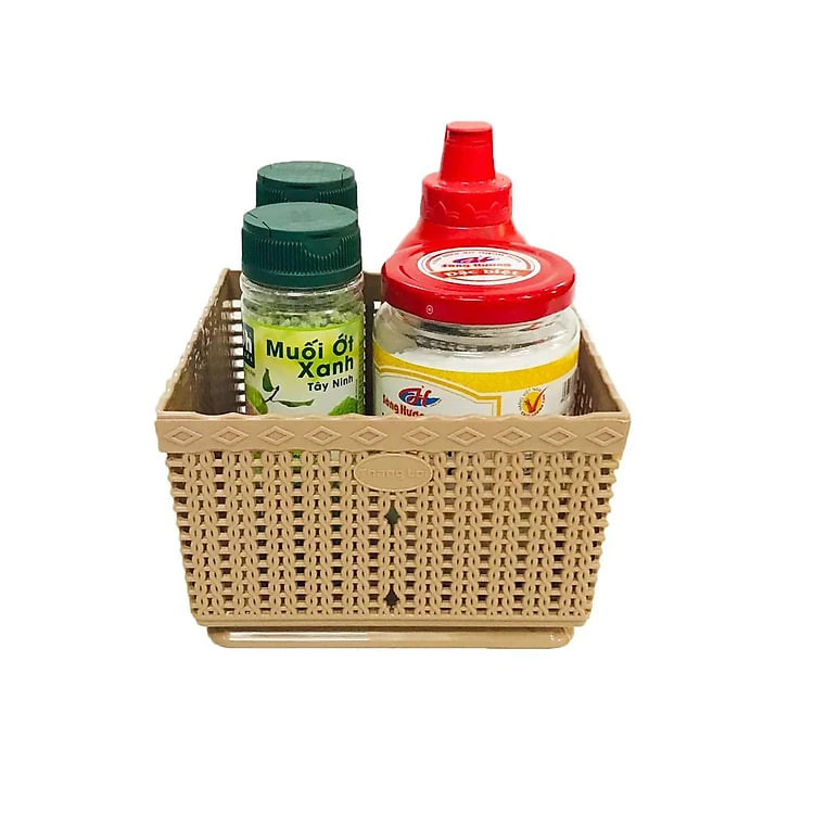 Rổ Vuông Size Nhỏ Bằng Nhựa, Đựng Trái Cây, Gia Vị, Văn Phòng Phẩm, Đồ Gia Dụng