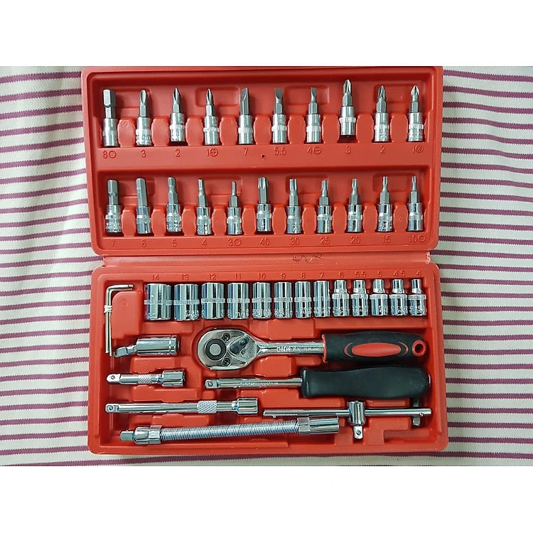 Bộ đồ nghề dụng cụ sửa chữa đa năng 46 món tiện ích, đa năng, dùng để sửa chữa xe cộ, đồ gia dụng trong gia đình - Hàng chính hãng
