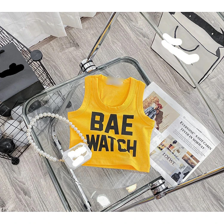Áo thun ba lỗ croptop phối đồ phong cách cho bé gái từ 20-40kg chất cotton mềm mát