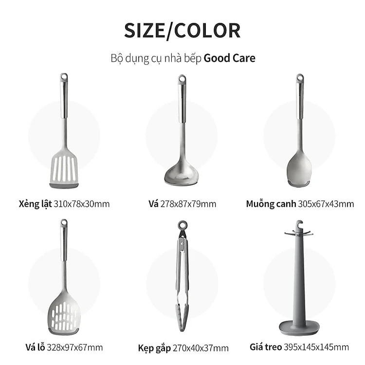 Bộ Dụng Cụ Nhà Bếp 6P Good Care LocknLock CKT330S01