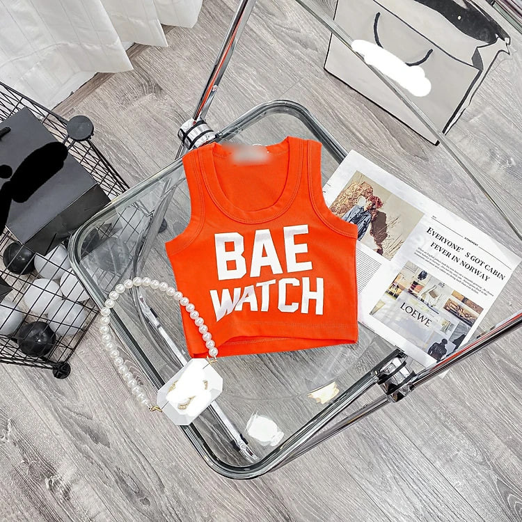 Áo thun ba lỗ croptop phối đồ phong cách cho bé gái từ 20-40kg chất cotton mềm mát