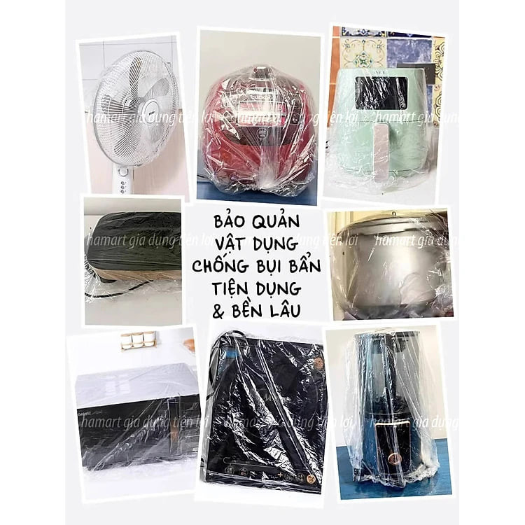 Túi 10 Màng Bọc Phủ Đồ Gia Dụng Chống Bụi Bọc Lồng Quạt Nồi Cơm Điện Lò Vi Sóng Bảo Quản Tiện Lợi