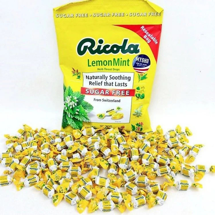 Kẹo ngậm thảo mộc Ricola hương bạc hà - bịch 105 viên