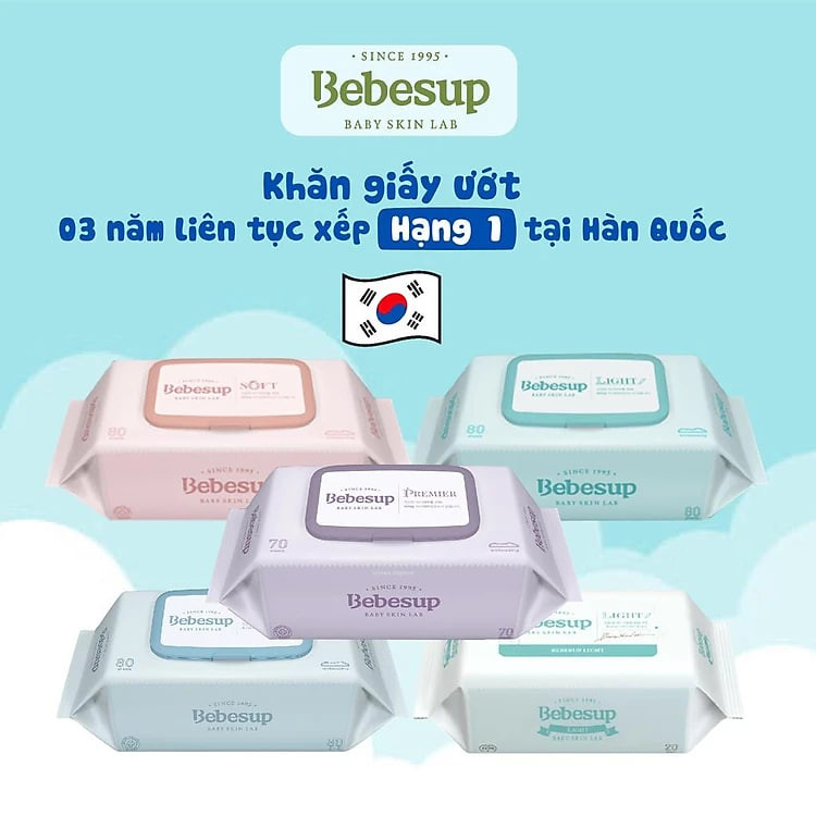 Khăn ướt Bebesup Premier 20 tờ