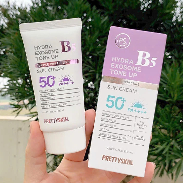 Kem chống nắng nâng tông, hiệu chỉnh tông da Pretty Skin Hydra B5 Exosome Tone Up Hàn Quốc 50ml