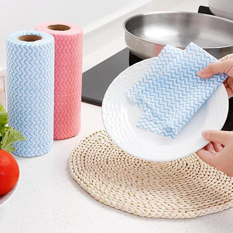 Giấy cuộn đa năng, khăn lau bếp, lau bàn , lau tay có thể giặt và tái sử dụng nhiều lần cuộn 20cm - HENRYSA