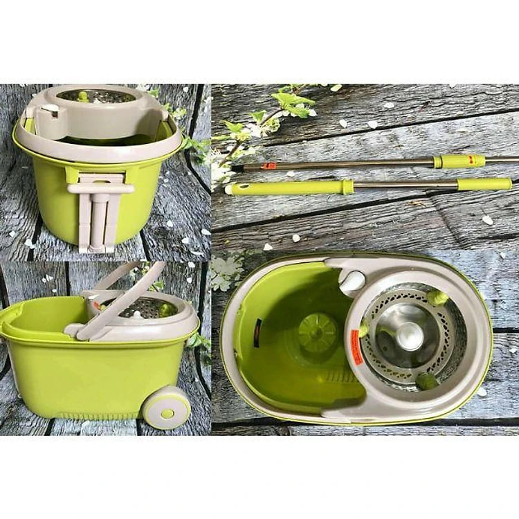 Bộ Lau Nhà Xoay Tay 360 độ MOP L003 Cao Cấp (hàng chính hãng) lồng vắt bằng inox