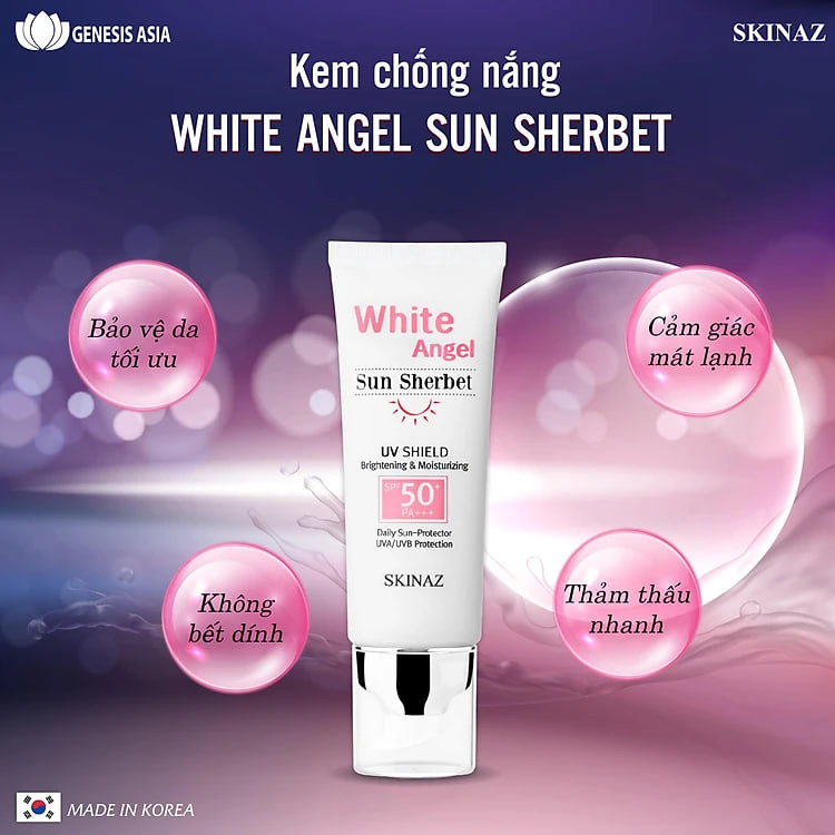 Kem Chống Nắng Skinaz Hàn Quốc (White Angel Sun Sherbet) SPF 50 +