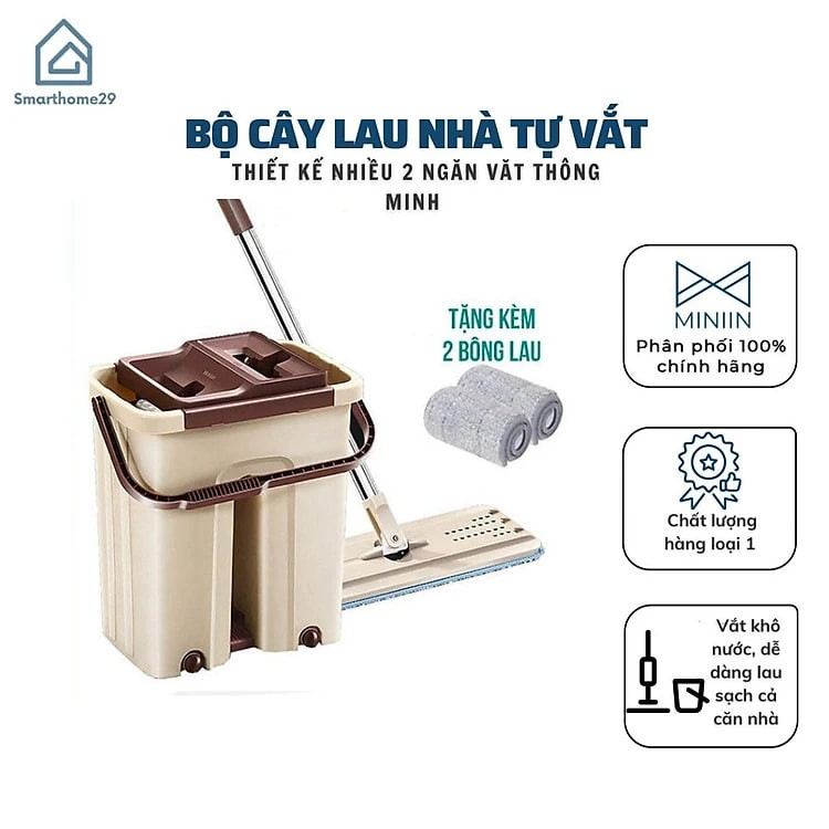 https://tiktokshop-seller-vn.com/Bộ Cây Lau Nhà Tự Vắt 360 Độ, Siêu Nhanh - Chổi Lau Nhà Tách Nước, Cán Inox Chắc Chắn, Tiện Lợi, Sạch Gọn - Hàng Loại 1 - Chính Hãng MINIIN- Tặng Kèm 2 Bông Lau