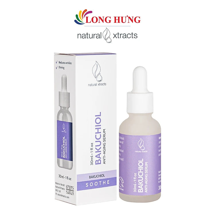 Serum chống lão hoá Natural Xtracts Bakuchiol Anti-Aging Serum giúp làm giảm nếp nhăn và dưỡng ẩm (30ml) - Hàng chính hãng