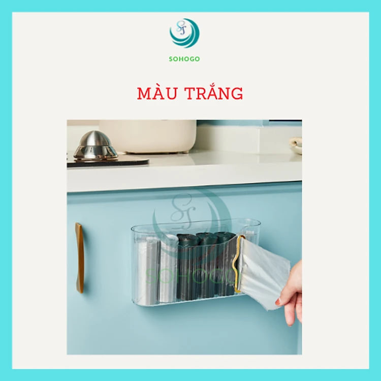 [VIDEO]- Hộp đựng túi nilong, đựng đồ đa năng 24x13.5x6 cm- CHỌN MÀU- Kệ nhựa treo tường nhà tắm