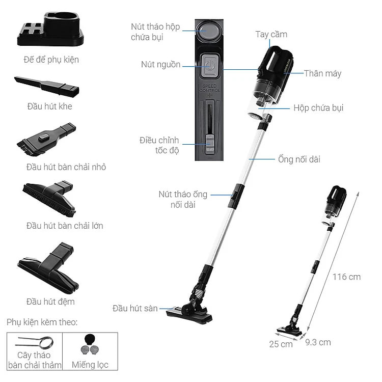 Máy Hút Bụi Lock&Lock ENV336BLK (400W) - Hàng Chính Hãng