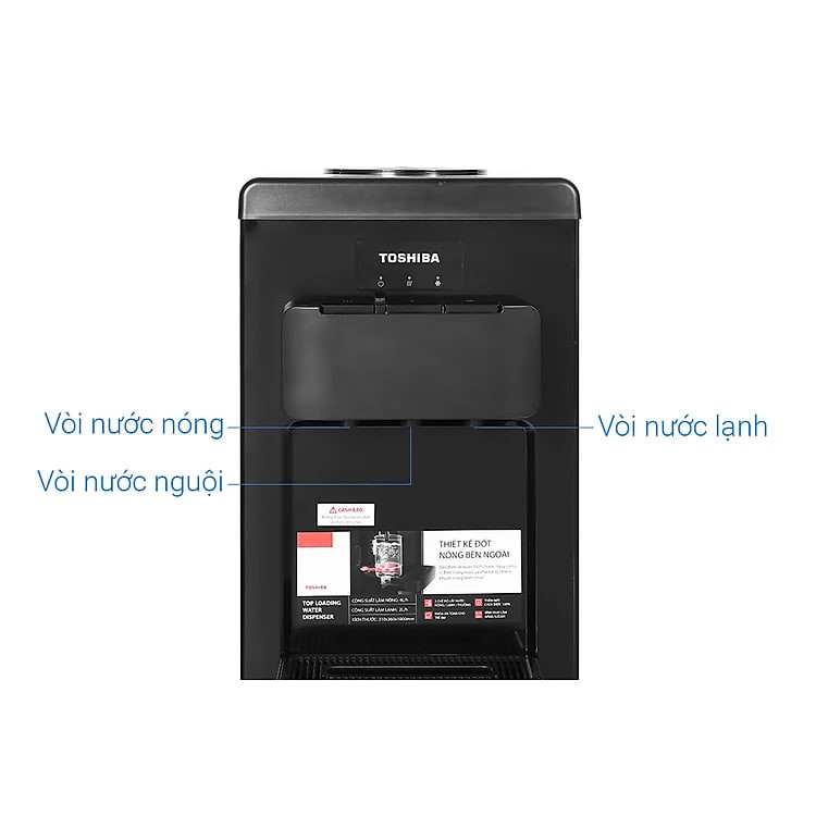 Cây nước nóng lạnh Toshiba RWF-W1917TV(K) - Hàng chính hãng - Chất lượng Nhật Bản - Bảo hành chính hãng 12 tháng