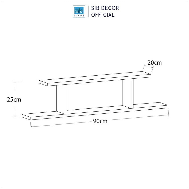 Kệ Gỗ Treo Tường Trang Trí SIB Decor KT510