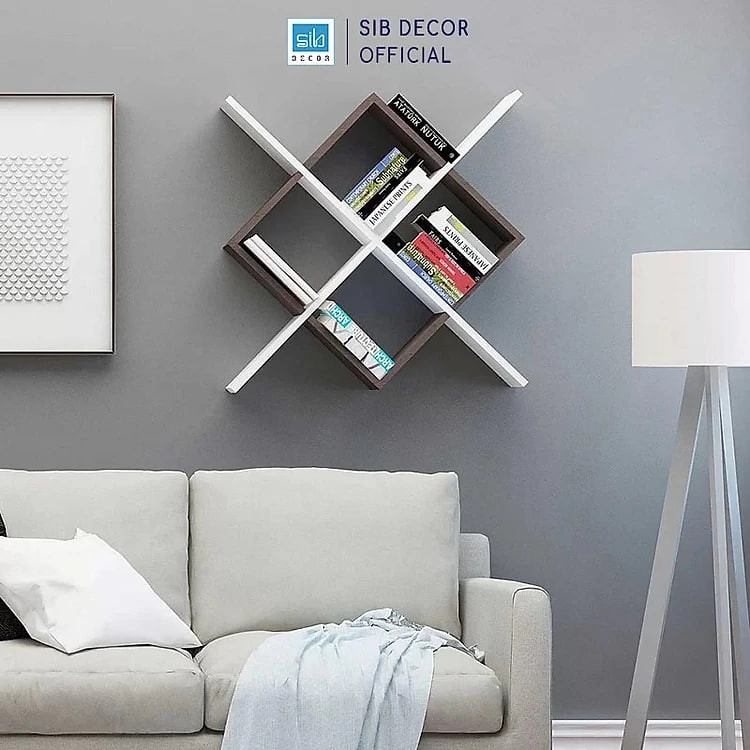 Kệ Gỗ Trang Trí Treo Tường Phá Cách Độc Đáo Thương Hiệu SIB Decor KT505