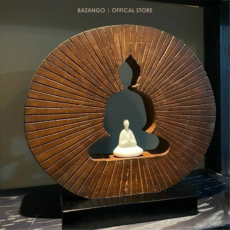 Bức gỗ trang trí "PHẬT TẠI TÂM" - Món quà ý nghĩa - Bazango - Trang Trí Nhà Decor Decor Phòng