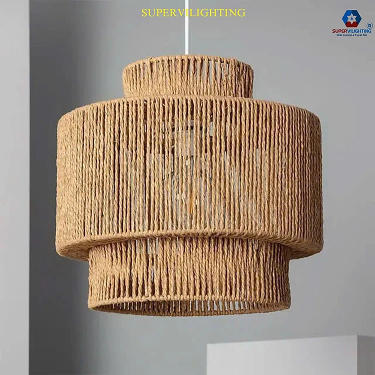 Đèn dây thừng SuperVilighting decor trang trí quán phòng khách hành lang QUANTHUNG-3TANG