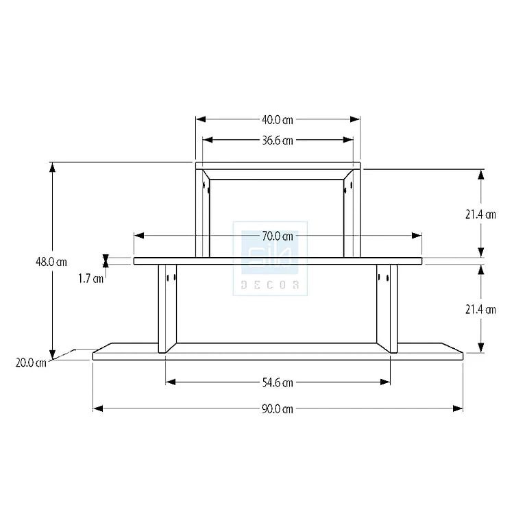 Kệ Gỗ Trang Trí Treo Tường 3 Tầng SIB Decor KT514