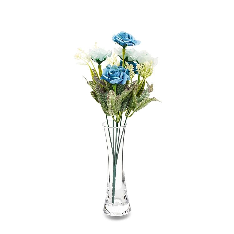 Lọ hoa để bàn, lọ hoa tạo kiểu màu trắng bằng nhựa giống thủy tinh - 3 kiểu 376140/376141/376142 . NHẬP KHẨU VÀ PHÂN PHỐI CHÍNH HÃNG COBI HOME.