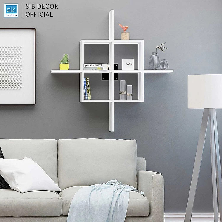 Kệ Gỗ Trang Trí Treo Tường Phá Cách Độc Đáo Thương Hiệu SIB Decor KT505