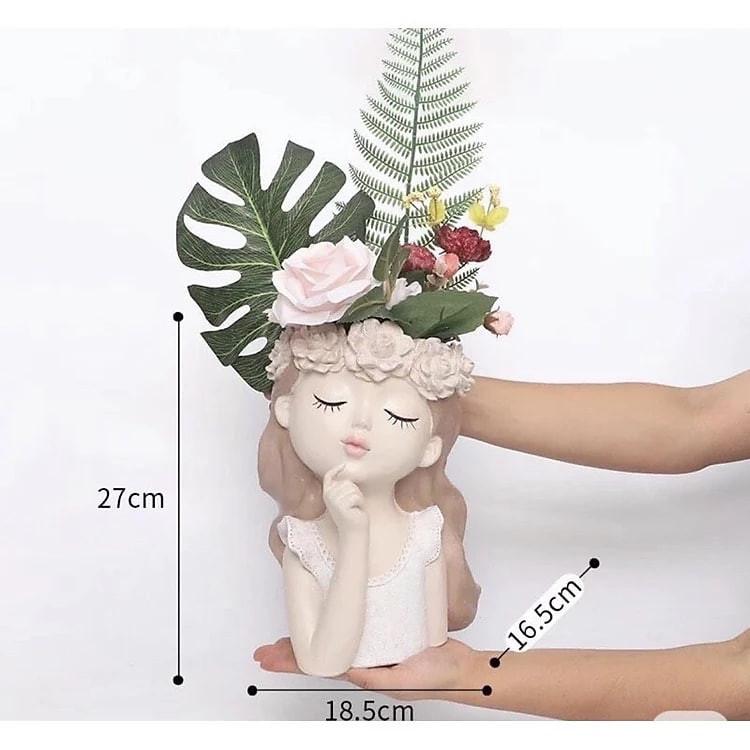 Bình hoa cô gái - Cô gái cắm hoa - Lọ hoa cô gái trang trí siêu xinh