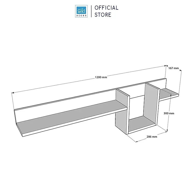 Kệ Gỗ Trang Trí Treo Tường Sáng Tạo Thương Hiệu SIB Decor KT506