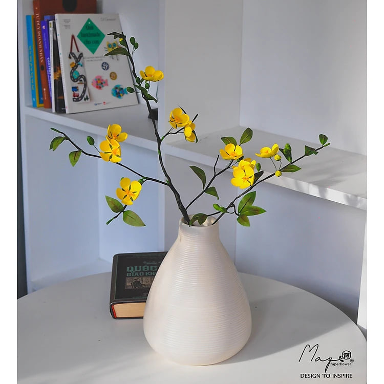 Hoa giấy handmade trang trí Tết, Cành Hoa Mai handmade , Maypaperflower - hoa giấy nghệ thuật, hoa cắm bình, decor nhà ở