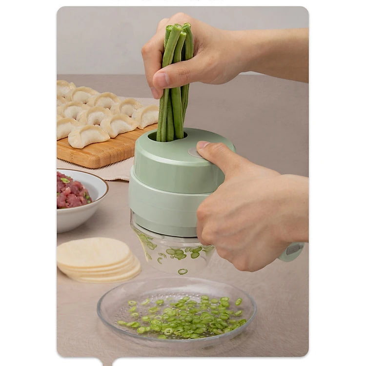 Máy xay mini cầm tay 3 trong 1 (máy xay nghiền tỏi ớt, rau củ, sinh tố;, máy nạo gọt hoa quả; máy cắt sợi, thái lát đồ ăn) dễ dàng vệ sinh - Chính hãng MINIIN (Giao màu ngẫu nhiên)