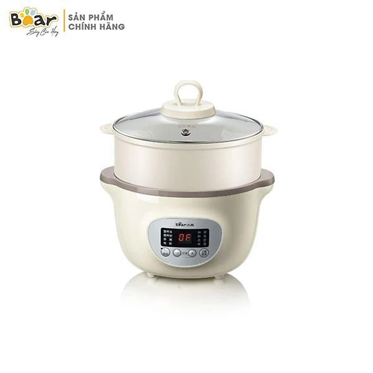 Nồi nấu cháo chậm 0.8L, 1L, 1.6L, 2L Bear BẢN QUỐC TẾ . Nồi nấu chậm Bear tiện lợi an toàn Hàng chính hãng