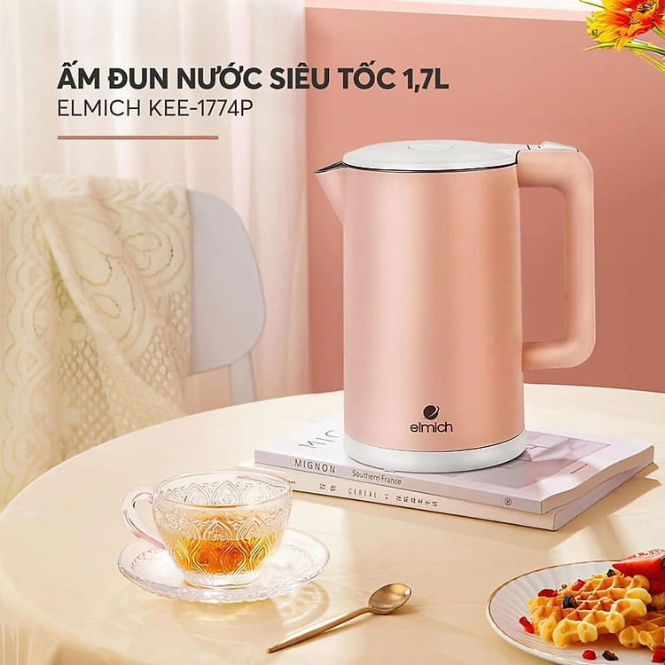 Ấm đun nước siêu tốc Elmich 1,7L KEE 1774 P - Hàng chính hãng
