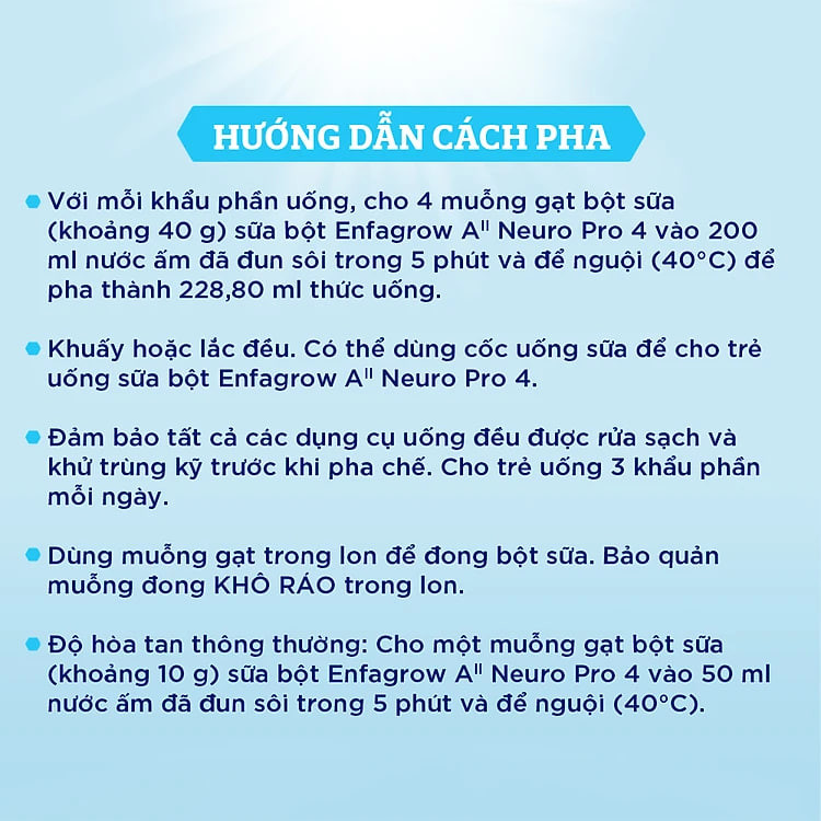 Sữa bột Enfagrow A2 Neuro Pro 4 dành cho trẻ 3-6 tuổi - 1.7 kg