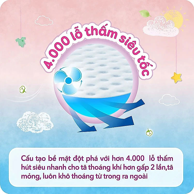 Tã dán sơ sinh êm mềm khô thoáng Bobby