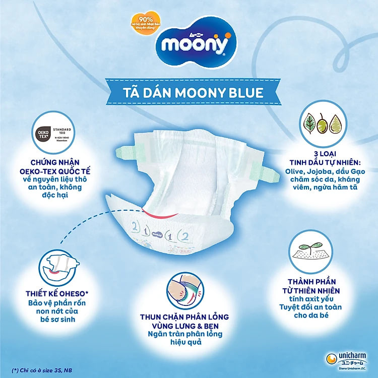 Tã Dán Cao Cấp Moony Nhật Bản L54 (54 Miếng )