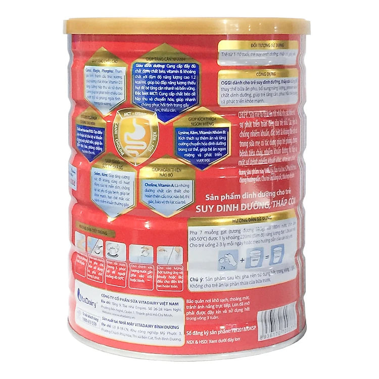 Sữa Bột OGGI Suy Dinh Dưỡng 900g