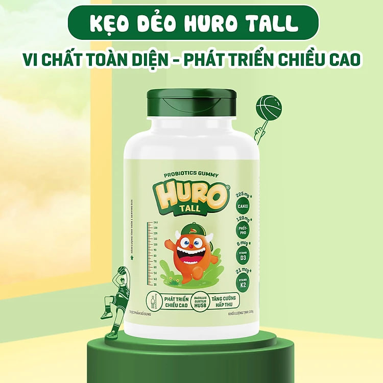 https://tiktokshop-seller-vn.com/Kẹo dẻo Huro Tall – Giàu Canxi, D3, K2, Photpho và lợi khuẩn giúp phát triển chiều cao cho trẻ em (Hộp 56 viên)
