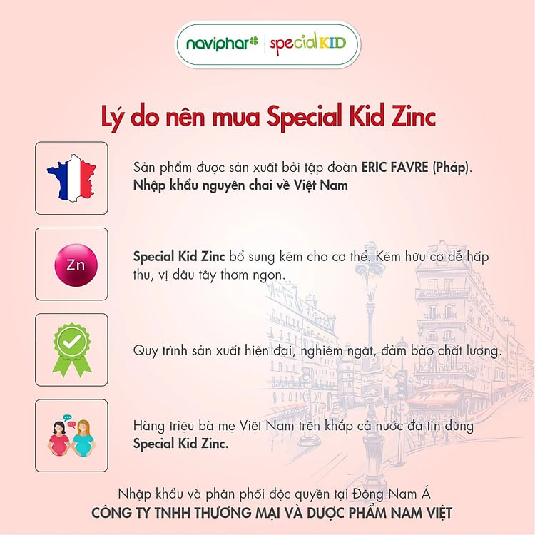 TPBVSK Special Kid Zinc - Bổ sung Kẽm cho cơ thể, hỗ trợ tăng cường sức đề kháng (125ml) [Siro – Nhập khẩu Pháp]