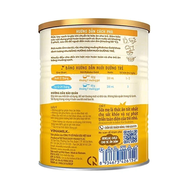 BỘT ĂN DẶM RIDIELAC GOLD GÀ RAU CỦ - 350G