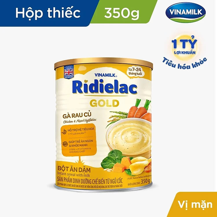 BỘT ĂN DẶM RIDIELAC GOLD GÀ RAU CỦ - 350G