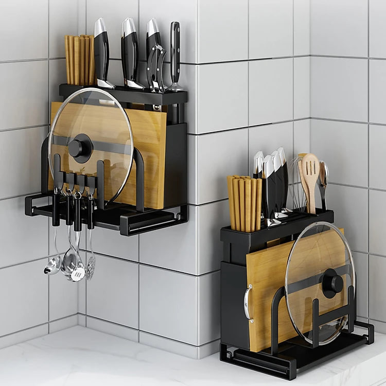 Kệ Đa Năng Để Lò Vi Sóng INOX Trắng Cao Cấp Chống Han Gỉ Kệ Để Đồ Nặng Siêu Gọn Cho Nhà Bếp VANDO