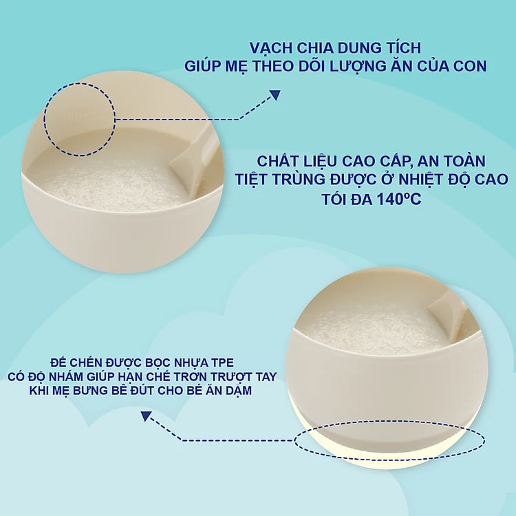Bộ chén muỗng ăn dặm RICHELL TLI gồm 2 chén có nắp và 2 muỗng mềm | Baby
