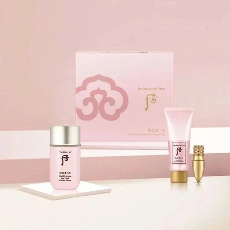 Bộ Kem Chống Nắng Whoo Hồng Gongjinhyang Soo Vital Hydrating Sun