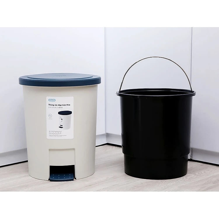 Thùng rác đạp tròn Hiro 6L loại đẹp