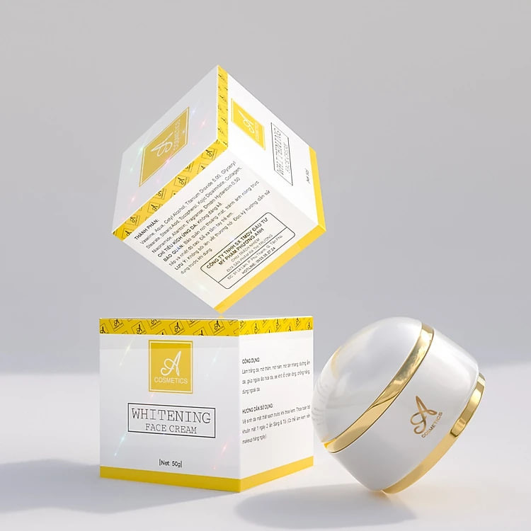 Kem Face Pháp Whitening Face Cream A Cosmetics  Dưỡng Trắng Da ,Giam Thâm Nám, Tàng Nhang