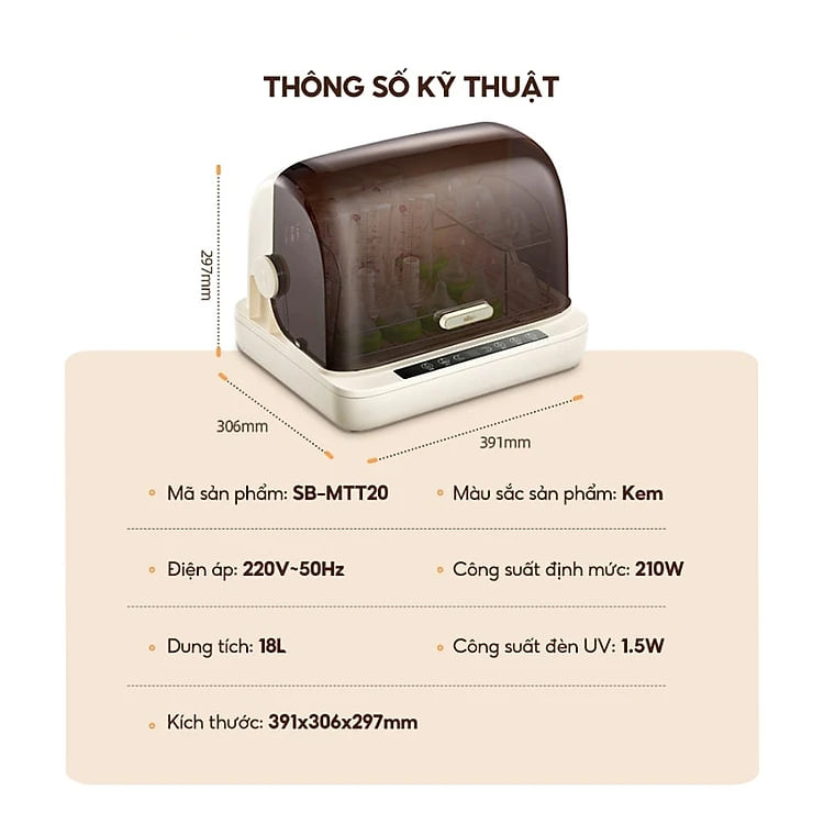 Máy sấy tiệt trùng Bear SB-MTT20