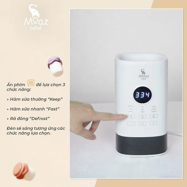MÁY HÂM SỮA THÔNG MINH SIÊU TỐC MOAZ BÉBÉ MB-033