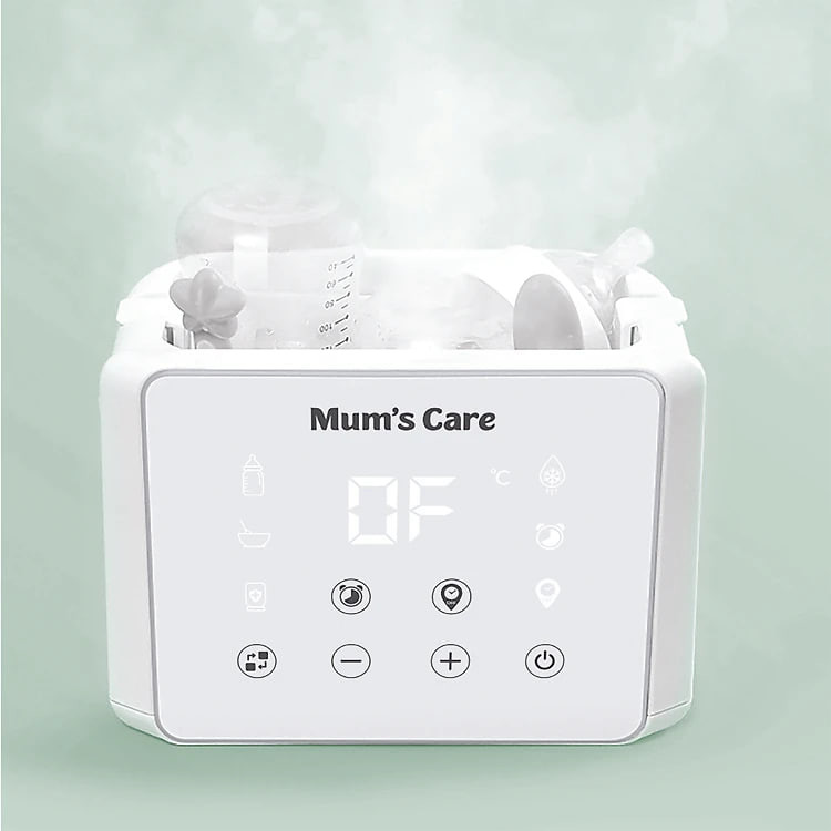 Máy Hâm Sữa - Tiệt Trùng Bình Sữa Đa Năng Mum's Care Smarlov Màu Trắng và Hồng Pastel (Bảo Hành 24 Tháng, 1 Đổi 1)