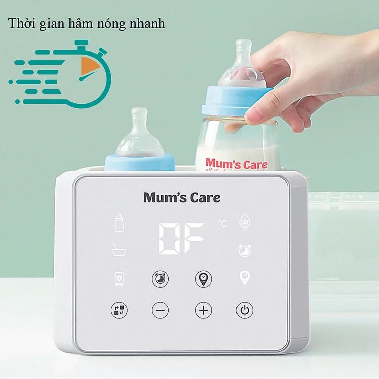 Máy Hâm Sữa - Tiệt Trùng Bình Sữa Đa Năng Mum's Care Smarlov Màu Trắng và Hồng Pastel (Bảo Hành 24 Tháng, 1 Đổi 1)