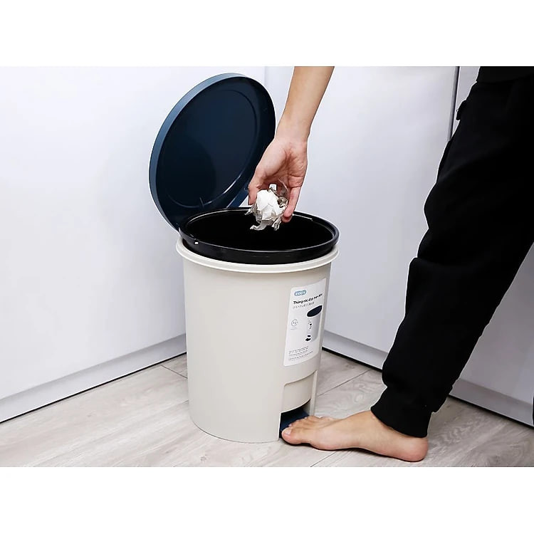 Thùng rác đạp tròn Hiro 6L loại đẹp