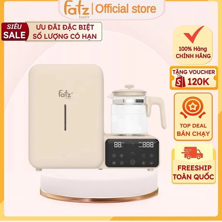 Máy đa năng đun và hâm nước điện tử, tiệt trùng, sấy khô UVC LED Fatzbaby Multi-King 4 - FB9613ZH